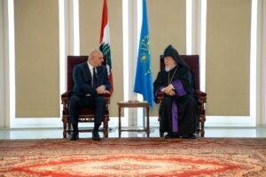 زيارة رسمية: الرئيس اللبناني جوزيف عون يلتقي الكاثوليكوس آرام الأول